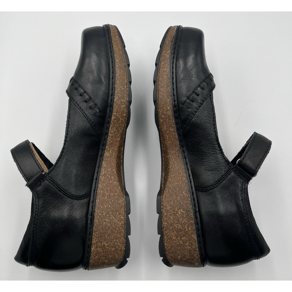 Earth Kalece Black Leather Mary Jane Shoes Womens 8W Comfort Round Toe Casual - Picture 4 of 13